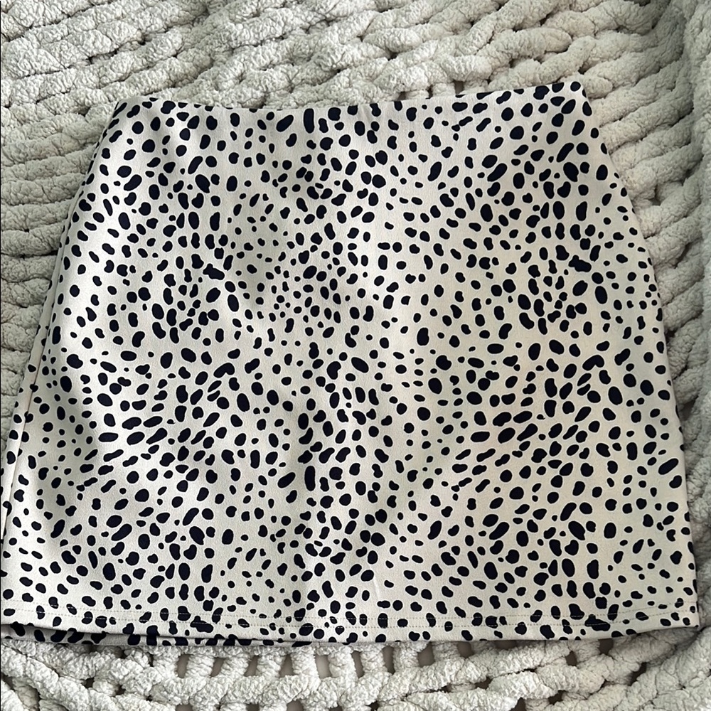 Black and Beige Polka Dot Skirt by Altered State Med